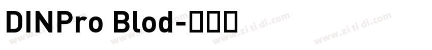 DINPro Blod字体转换